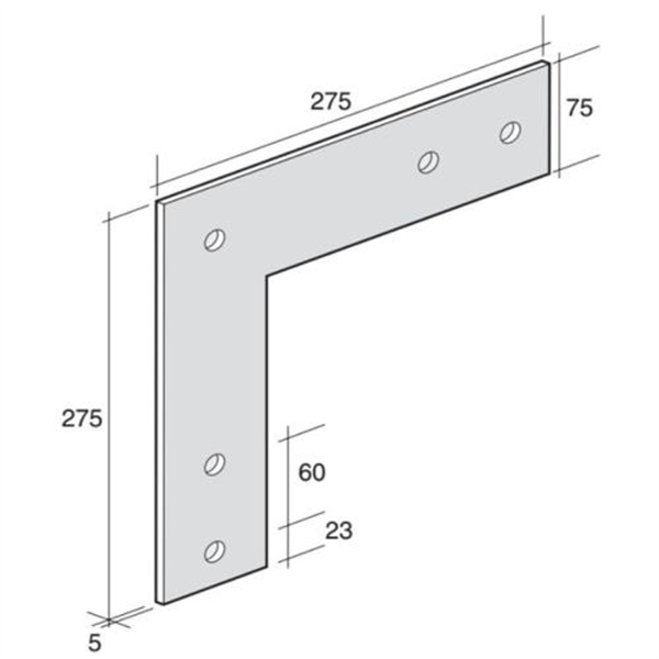 B48 L Bracket Galv (SBK30)