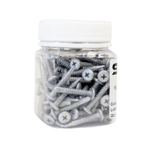 10G-16x30mm Wafer Head Self Drilling Metal  Screw  - Galv. (Jar) /100