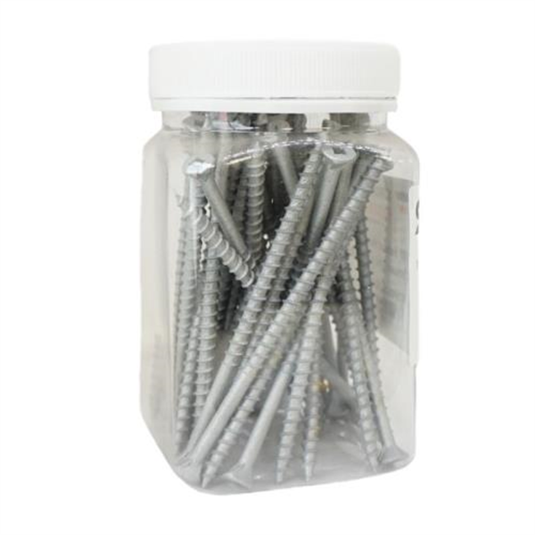 10G x 100 Surefast Woodscrew Countersunk Square Drive - Galv. (Jar) /50