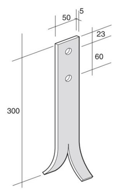 B75 Bracket  - Rag Strap 300mm x 50mm x 5mm (SBK4)