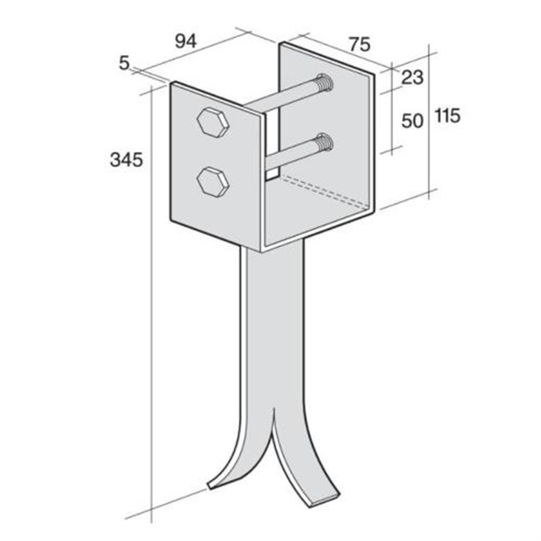 B138 Post Support Bracket (SBK8)