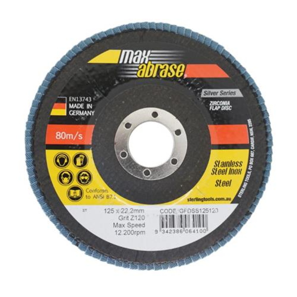 100mmx120G Silver Series Convex Flap Disc-Maxabrase