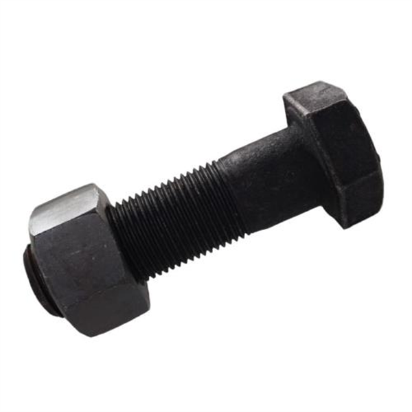 1"X10" UNF(12TPI) Grade 8 Hex Head Bolt & Nut - Black