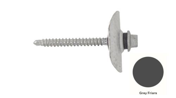 13GX65mm Self Drilling Universal Screw Assembled With Trmdek Profile Washer +35mm EPDM- GREYFRIARS