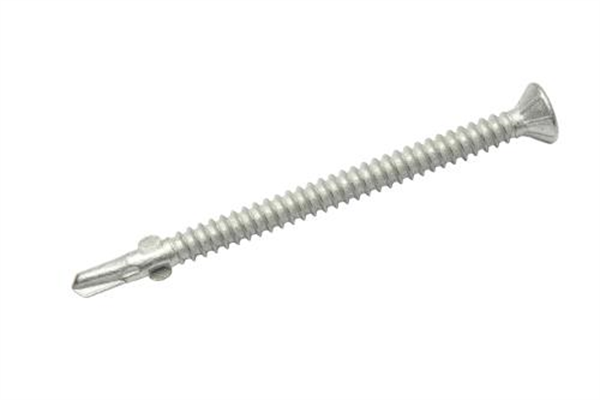 10G-16x35mm Countersunk Wing Self Drilling Metal Screw Ribbed - Galv.