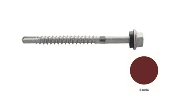 14G-10x75mm Hex Head Self Drilling Metal Screw - Galv + Seal- SCORIA