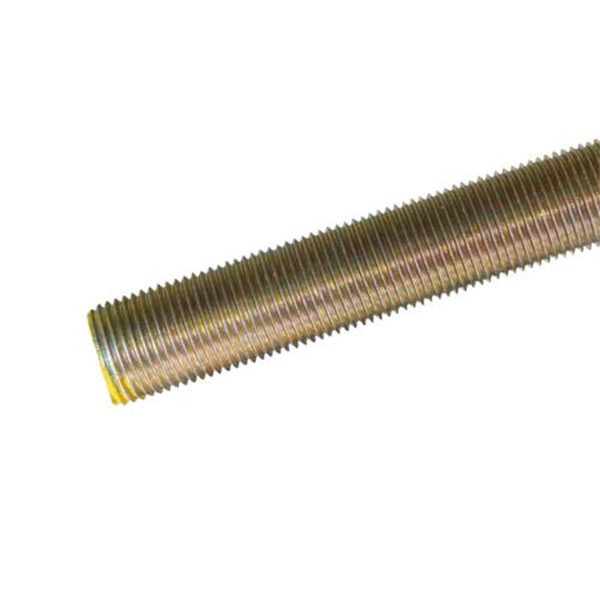 1"X24 UNF (12 TPI) Grd 5 Threaded Rod - Yellow Zinc