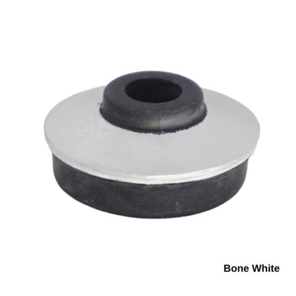 14G x 25mm x 1.2mm Aluminium EPDM Bonded Washer - BONE WHITE