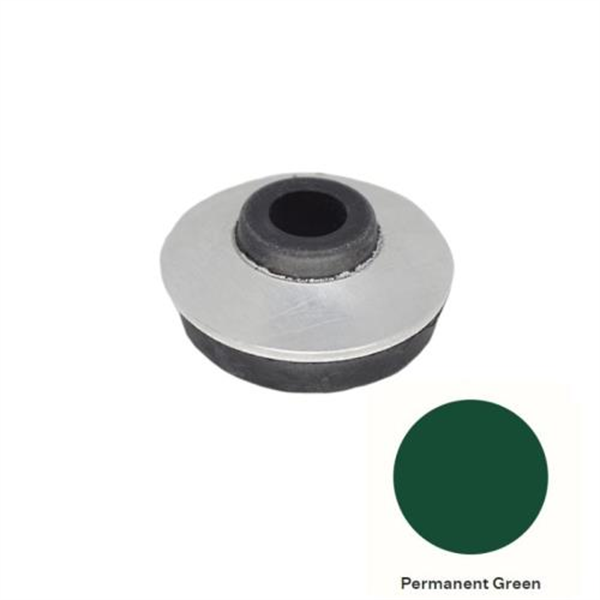 14G x 25mm x 1.2mm Aluminium EPDM Bonded Washer - PERM GREEN